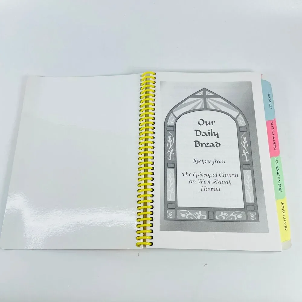 Our Daily Bread Cookbook Episcopal Church West Kauai Hawaii Spiral Bound